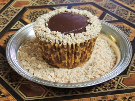 peanut butter and ganache cupcake