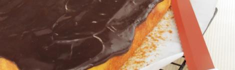 carrot traybake with chocolate icing